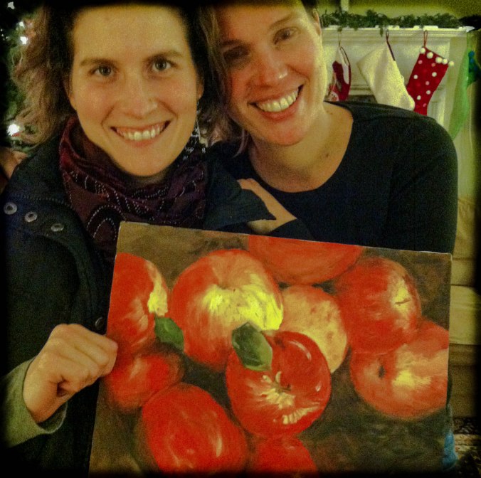 My favorite present: An original painting by my sister-artist.